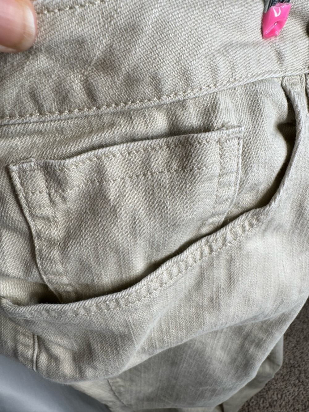 Cato Woman 22W Khaki Straight Leg Pants Stretch Denim Beige Casual Classic - Picture 8 of 16